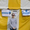 Lauren and the banners she made